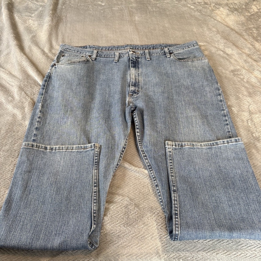 Wrangler Jeans Blue Premium Mens Size 44X30 Quality Relaxed Fit Denim Pants